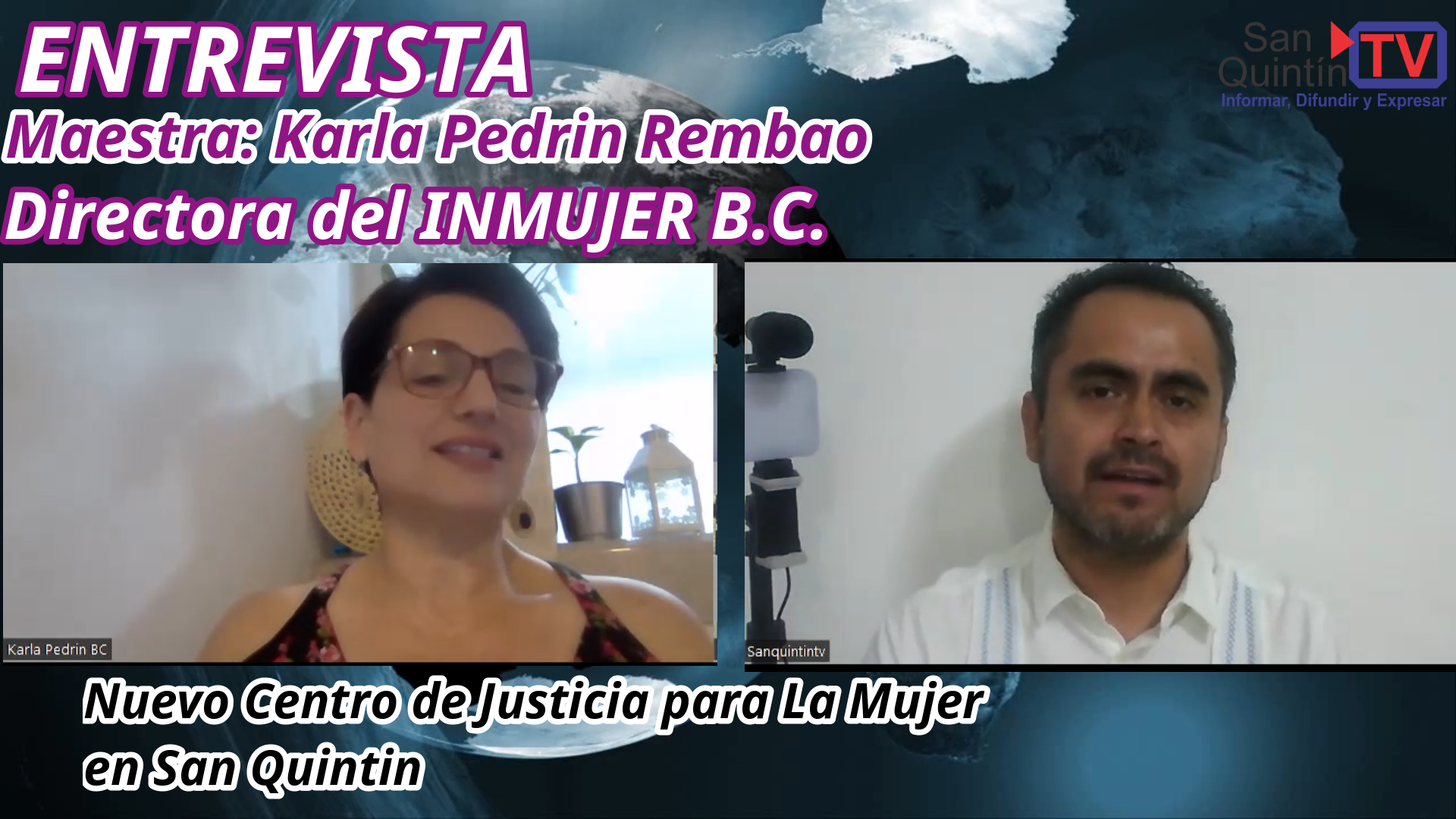 Entrevista a Karla Pedrin Rembao, Directora del INMUJER BC.