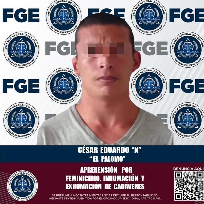 CUMPLIMENTA FGE ORDEN DE APREHENSIÓN A PRESUNTO IMPLICADO EN FEMINICIDIO, INHUMACIÓN Y EXHUMACIÓN DE CADÁVERES