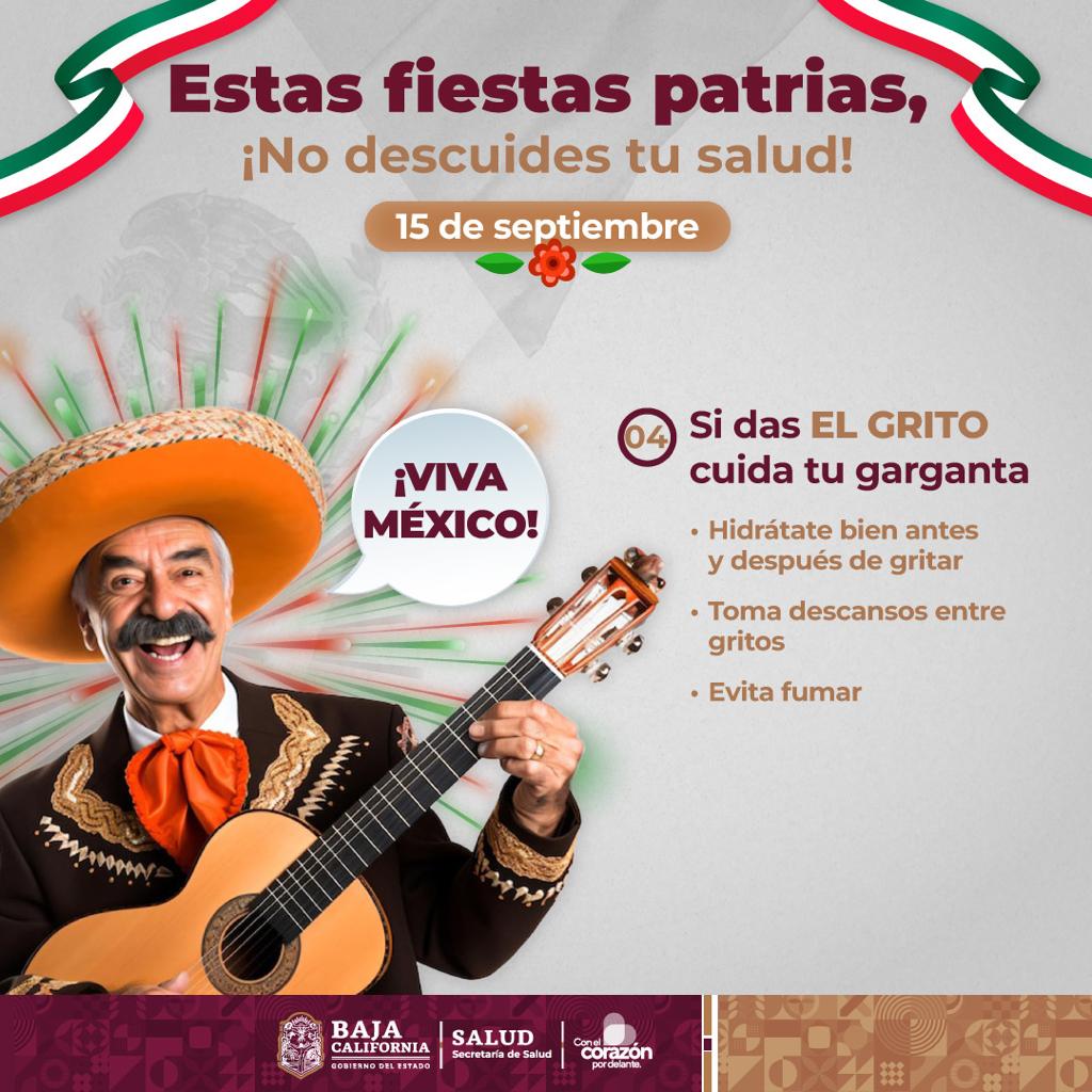 Demos el grito de Independencia cuidando nuestra Salud