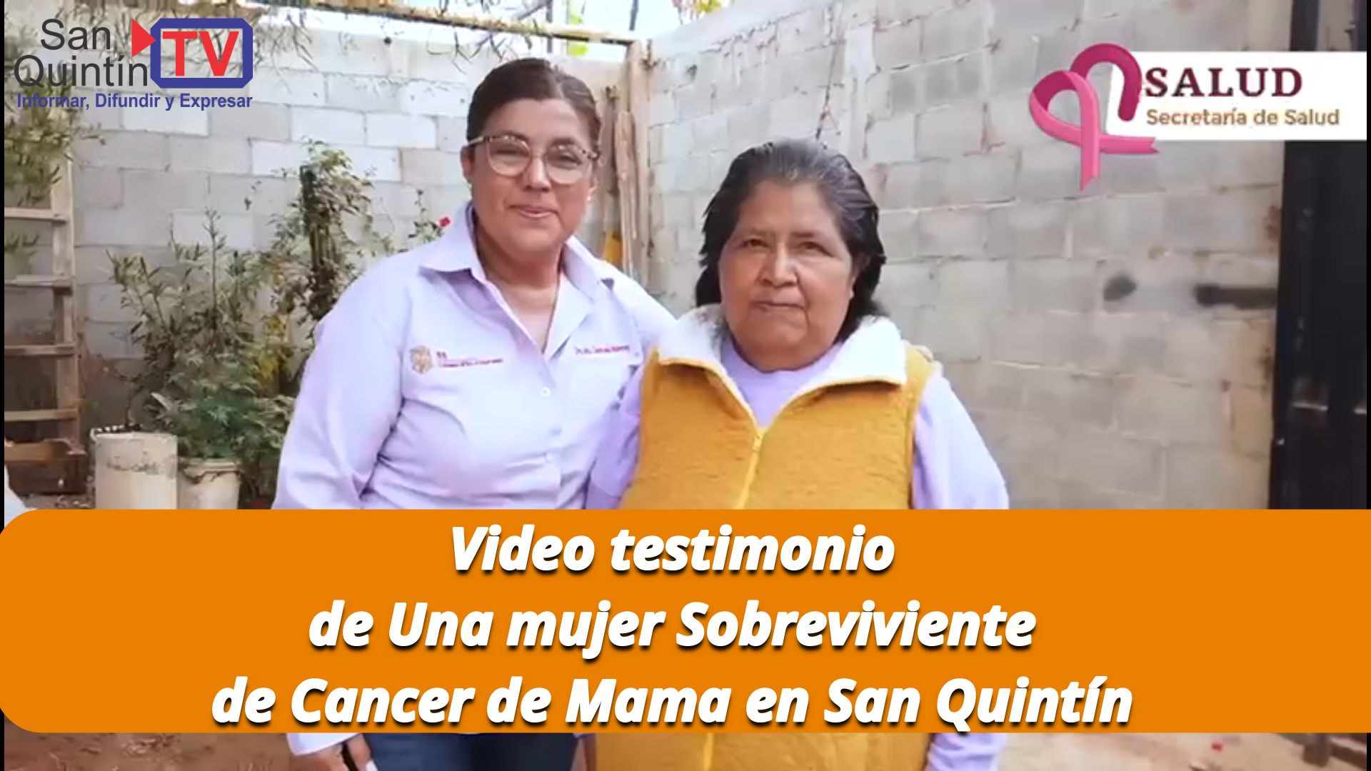 Conoce el testimonio de mujer sobreviviente de Cáncer de mama en San Quintín