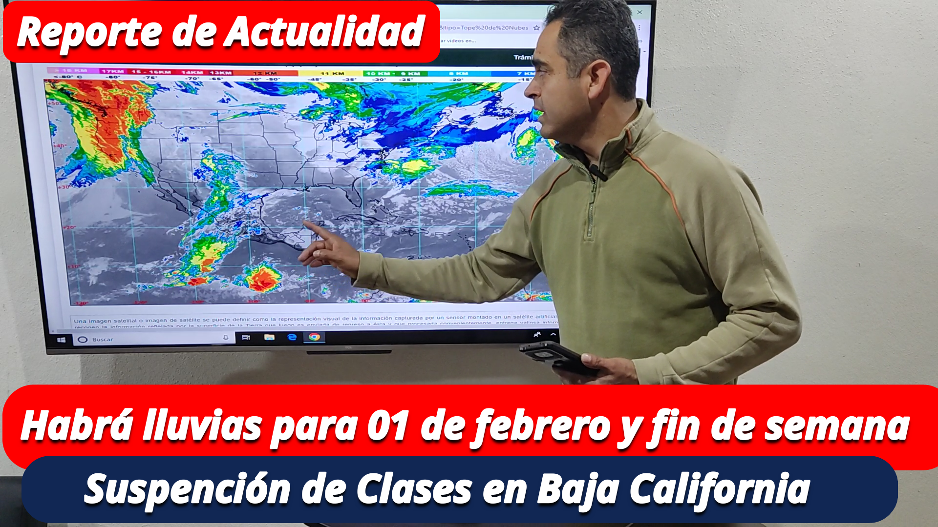 Habrá lluvias y suspensión de clases en Baja California