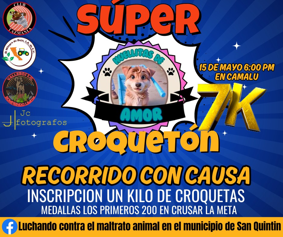 Super Croquetón este 15 de mayo, medallas a las primeras 200 personas en cruzar la meta