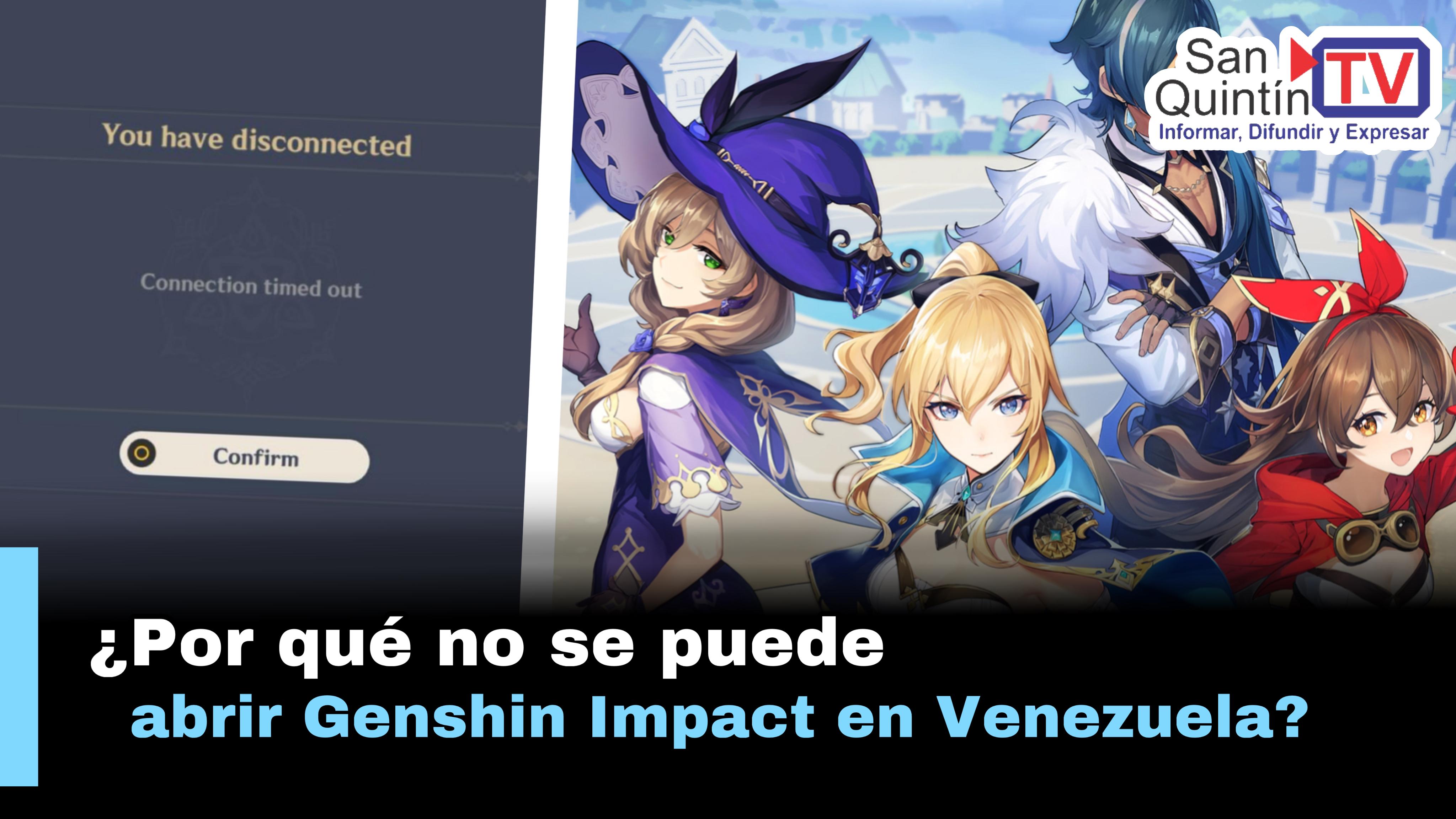 Jugadores venezolanos reportan no poder entrar a Genshin Impact