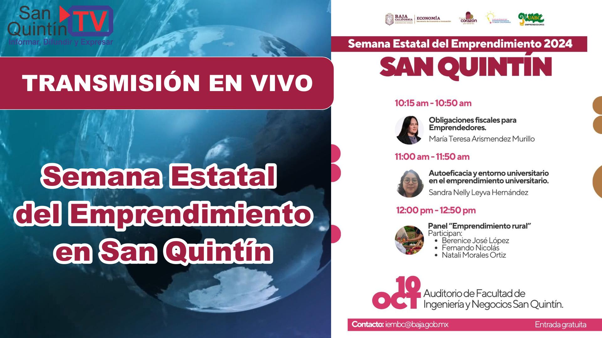 Semana Estatal del Emprendimiento 2024 en San Quintín