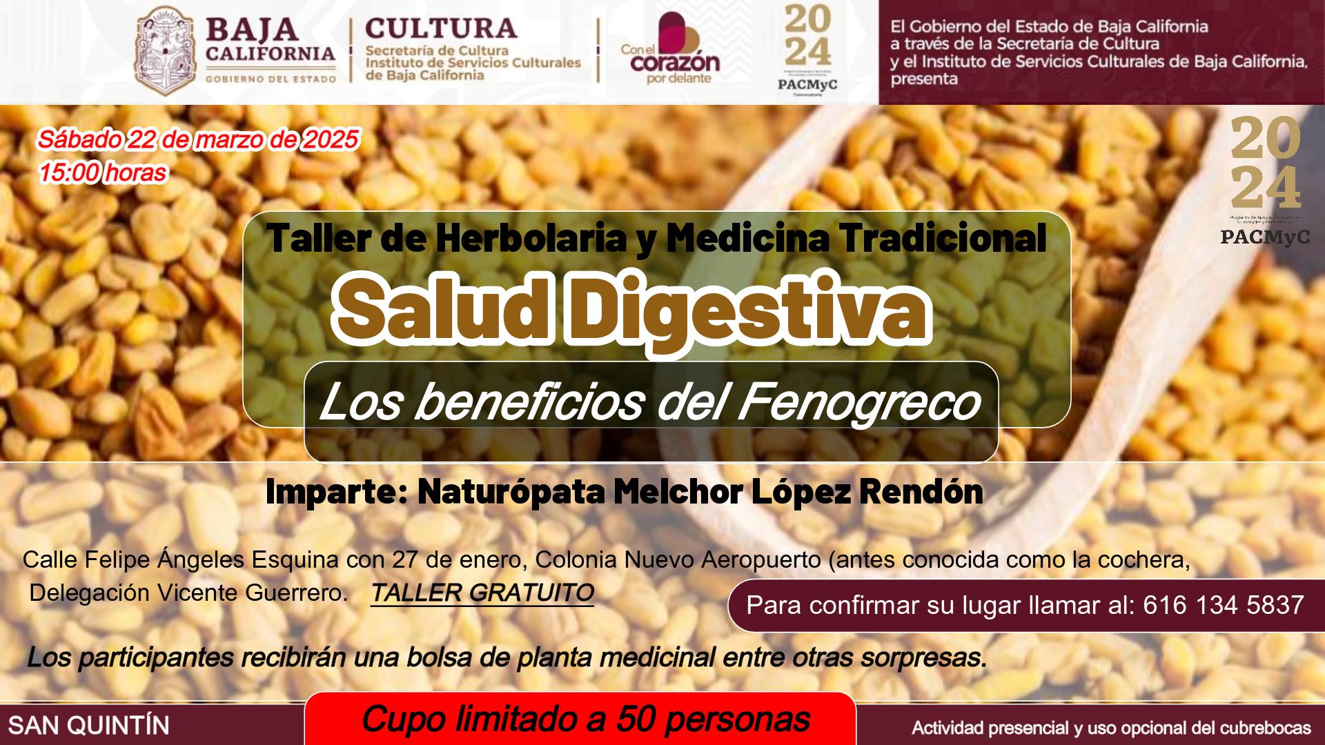 Continúan los Talleres de Herbolaria y Medicina Tradicional en San Quintín