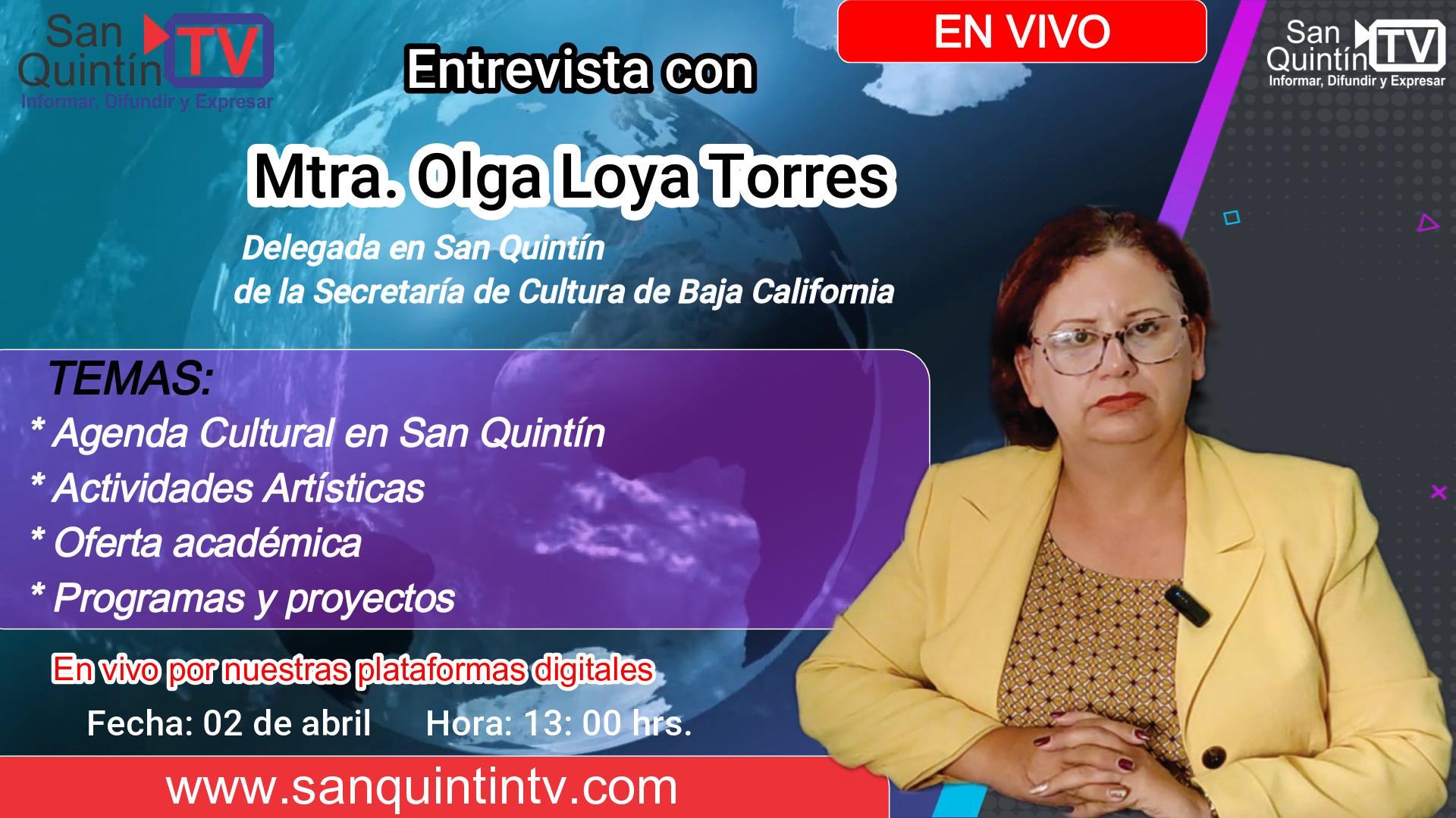 Entrevista con la Mtra. Olga Loya Torres