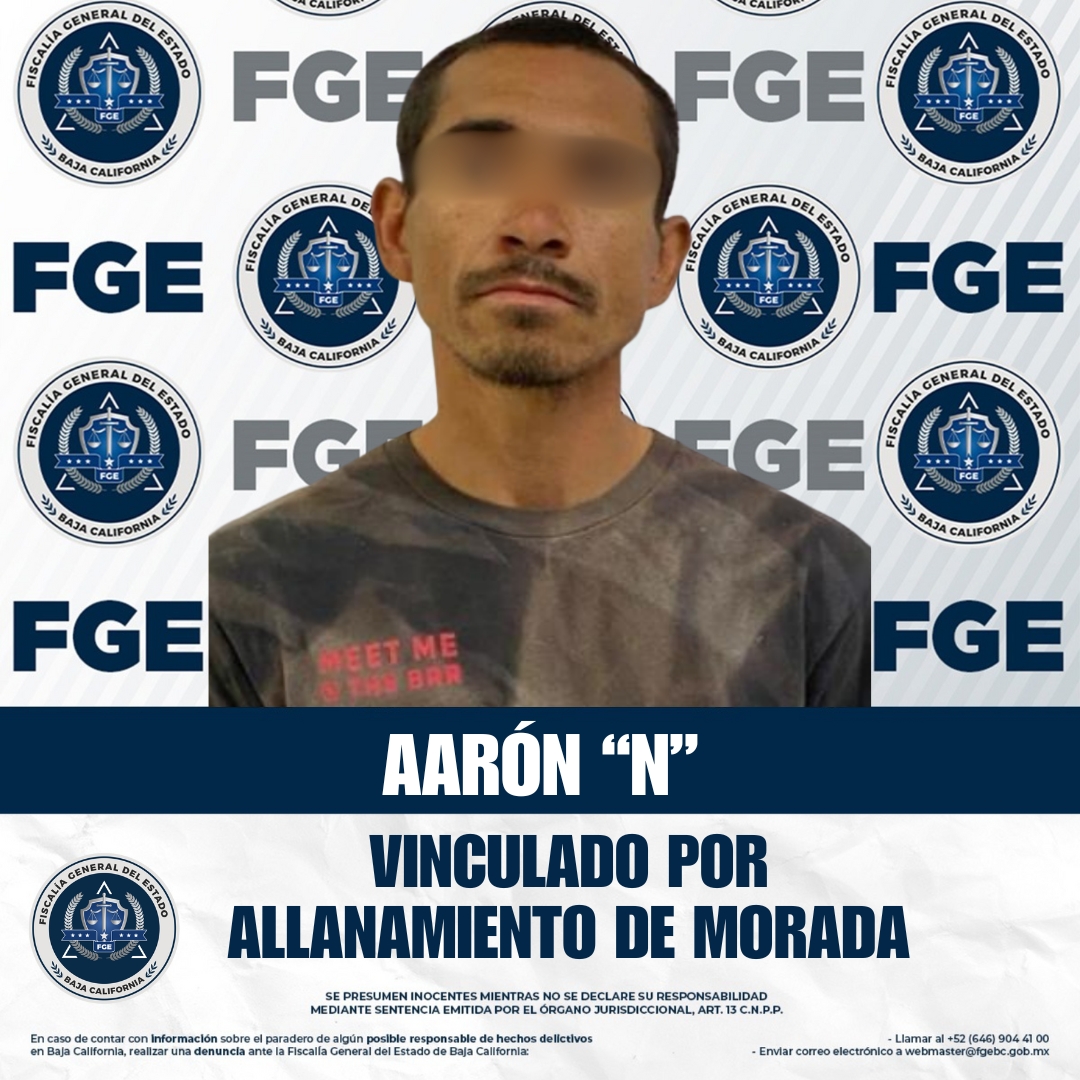 Detienen en flagrancia a sujeto por allanamiento de morada en San Quintín