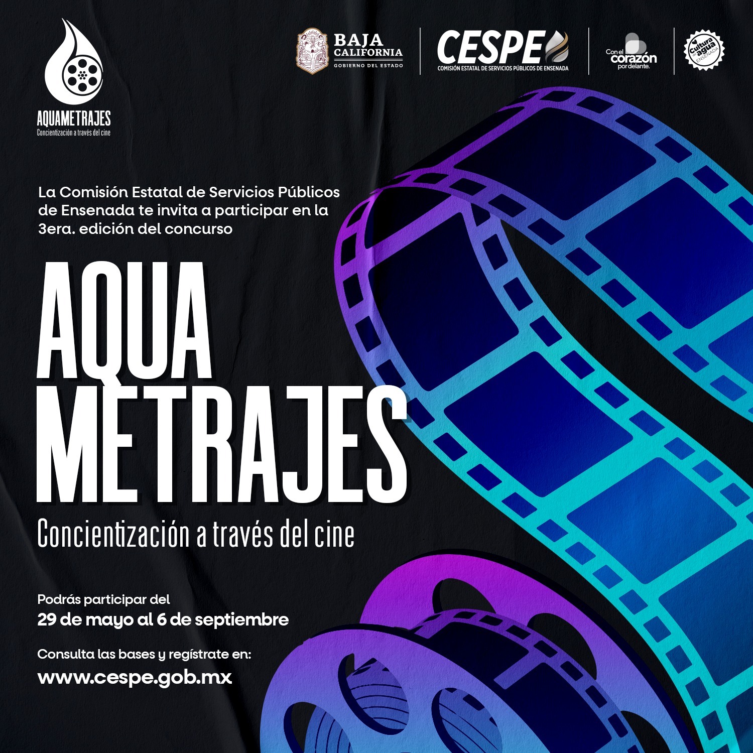 ¡Luces, cámara… agua! CESPE lanza convocatoria para el concurso “Aquametrajes 2025”
