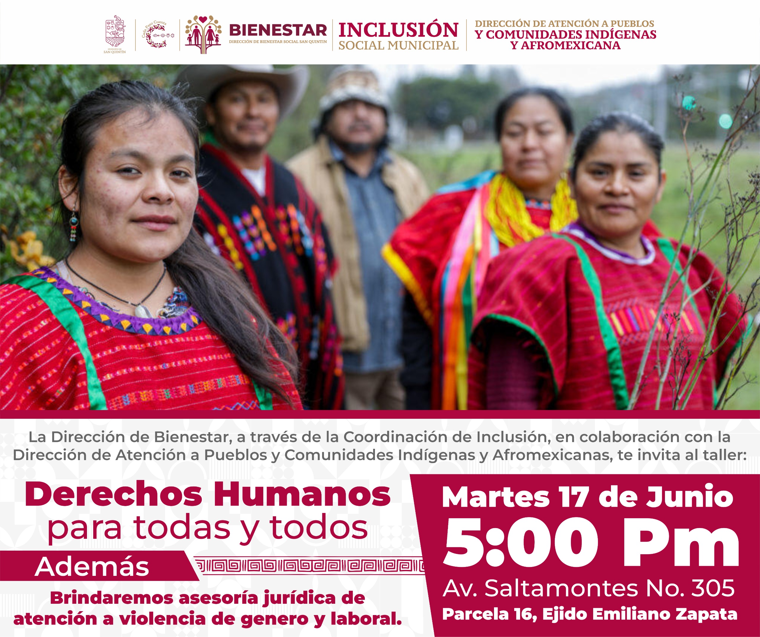 Promueven derechos humanos en comunidades originarias: convocan a taller gratuito con asesoría legal en San Quintín