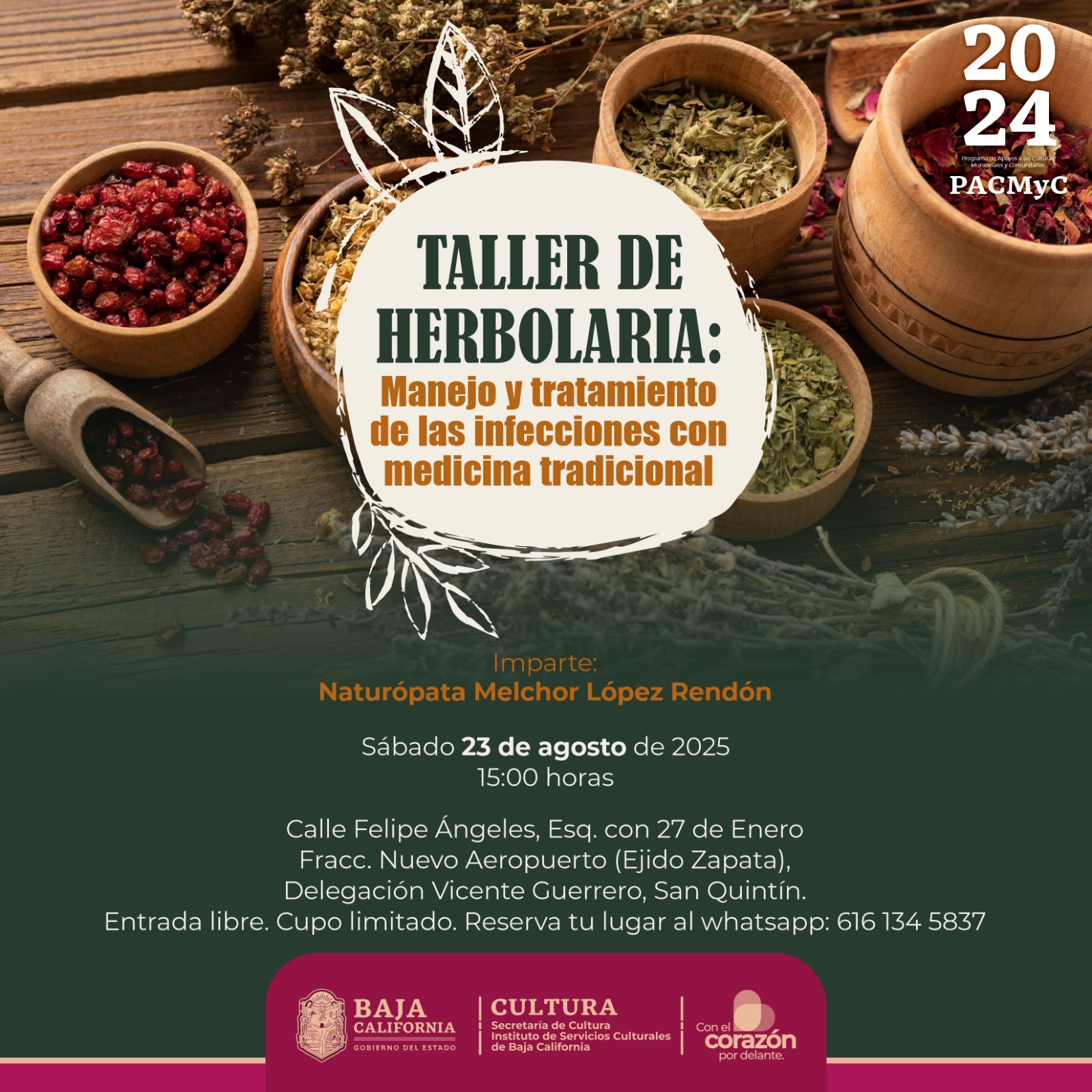 Taller sobre el manejo y tratamiento de las infecciones con medicina tradicional