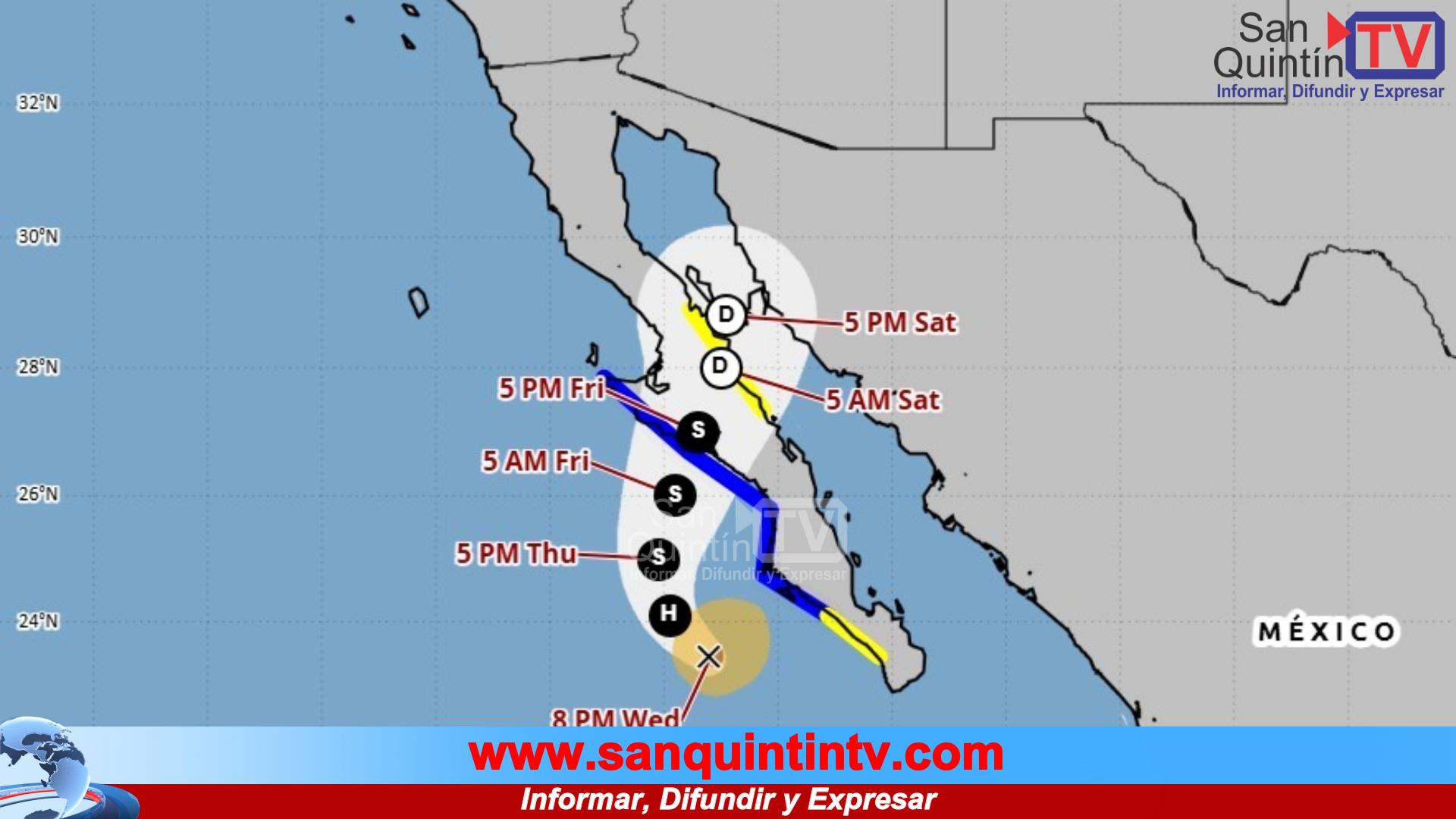 Huracán Lorena mantiene en alerta a Baja California: refuerzan acciones en San Quintín