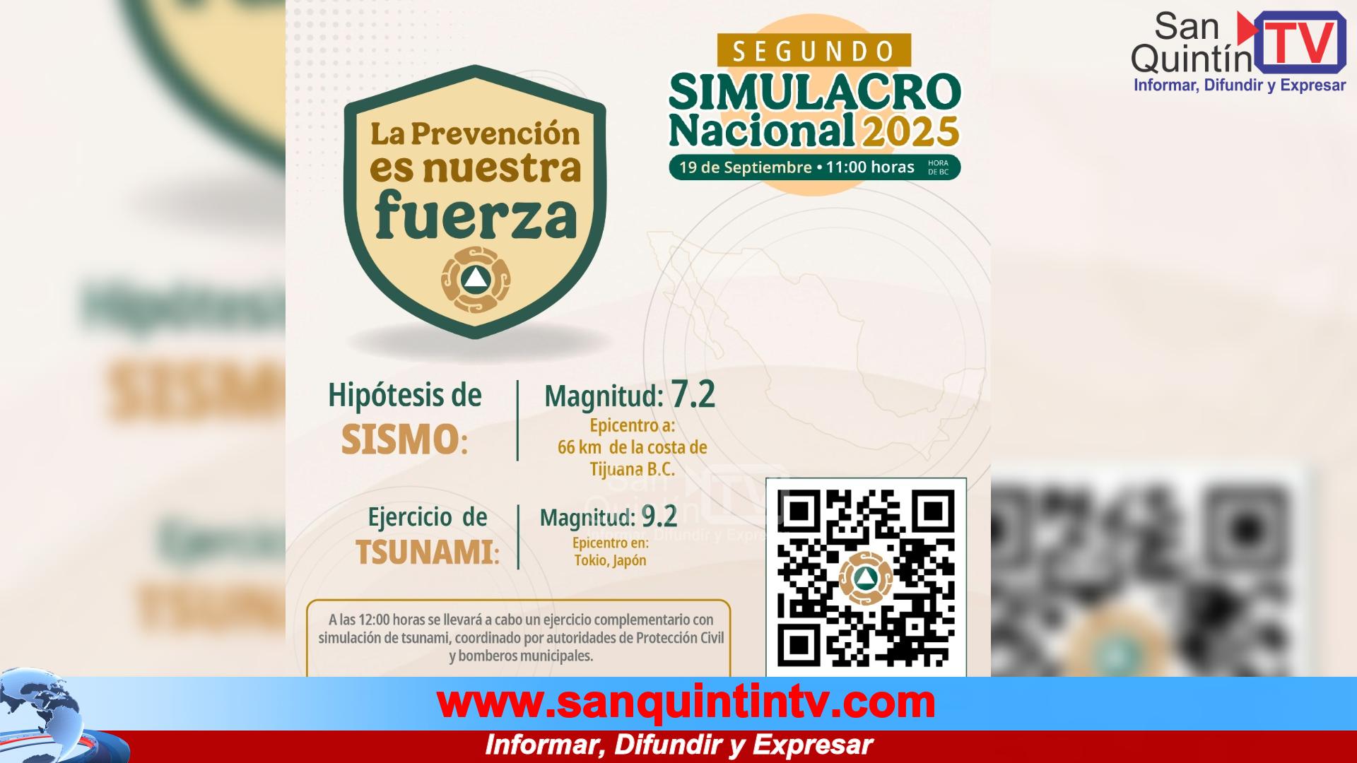 Baja California se prepara para el Segundo Simulacro Nacional 2025