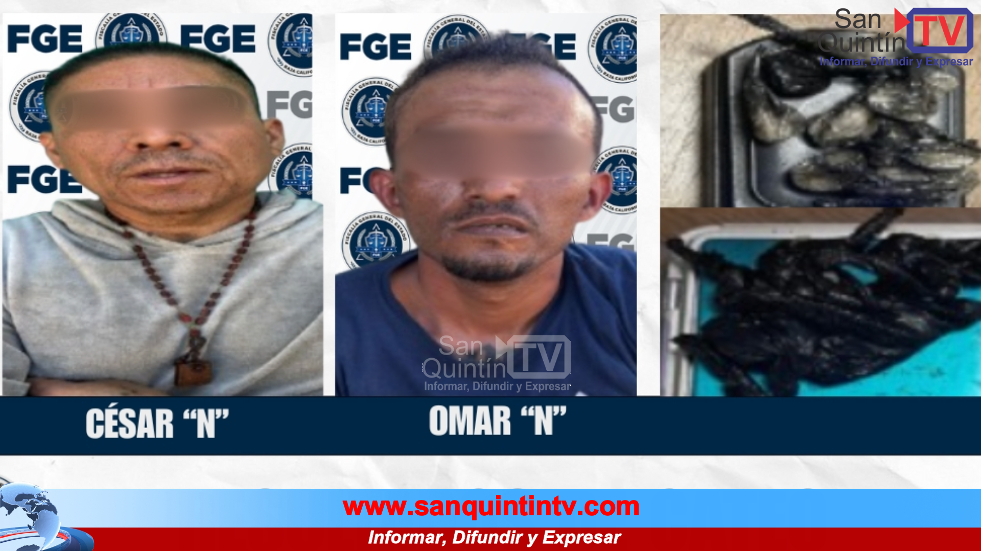 Golpe al narcomenudeo en San Quintín: dos detenidos y droga asegurada tras operativos simultáneos