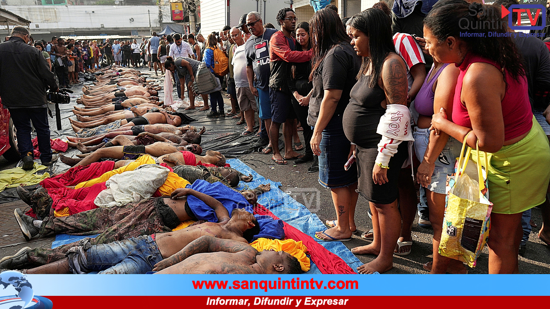 Río de Janeiro tiñe sus calles de sangre: redadas policiales dejan 132 muertos y cuerpos alineados en plena vía pública