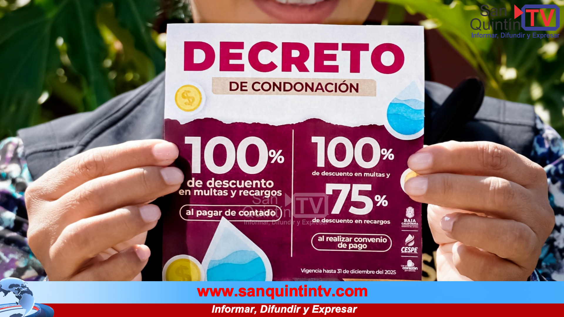 CESPE lanza condonación total de multas y recargos para usuarios con adeudos de agua