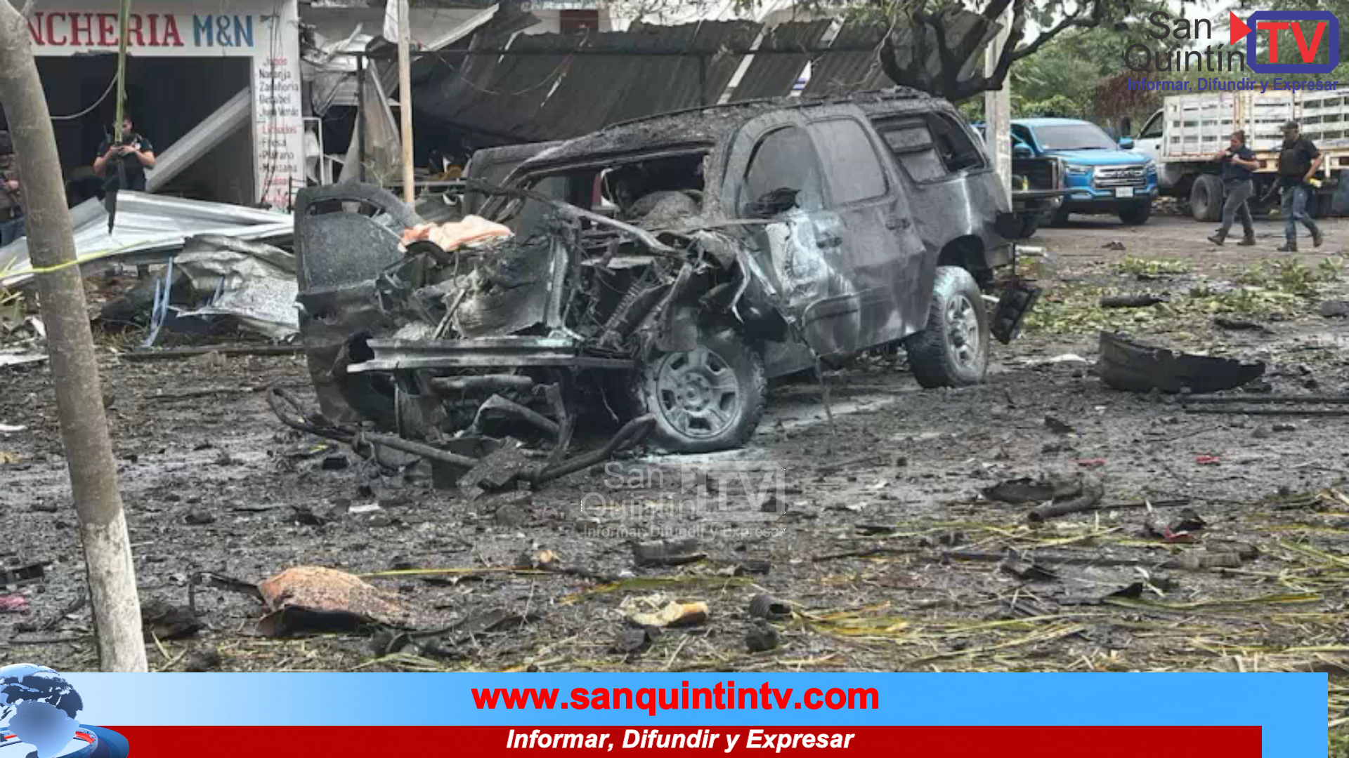 Coche bomba sacude Coahuayana: seis muertos y cinco heridos en ataque frente a la Policía Comunitaria