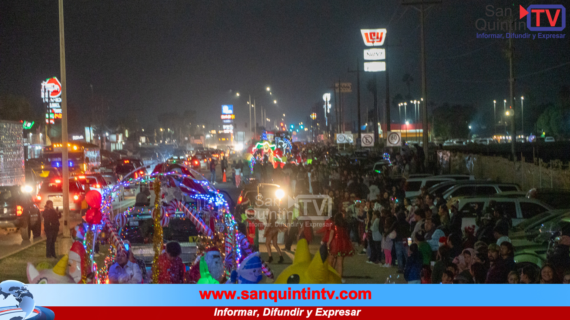La comunidad encendió la Navidad en San Quintín