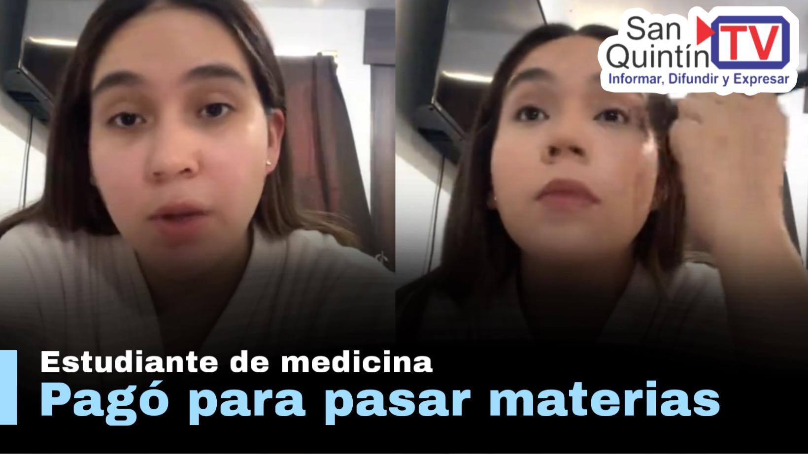Estudiante de medicina admite que pagó para aprobar materias