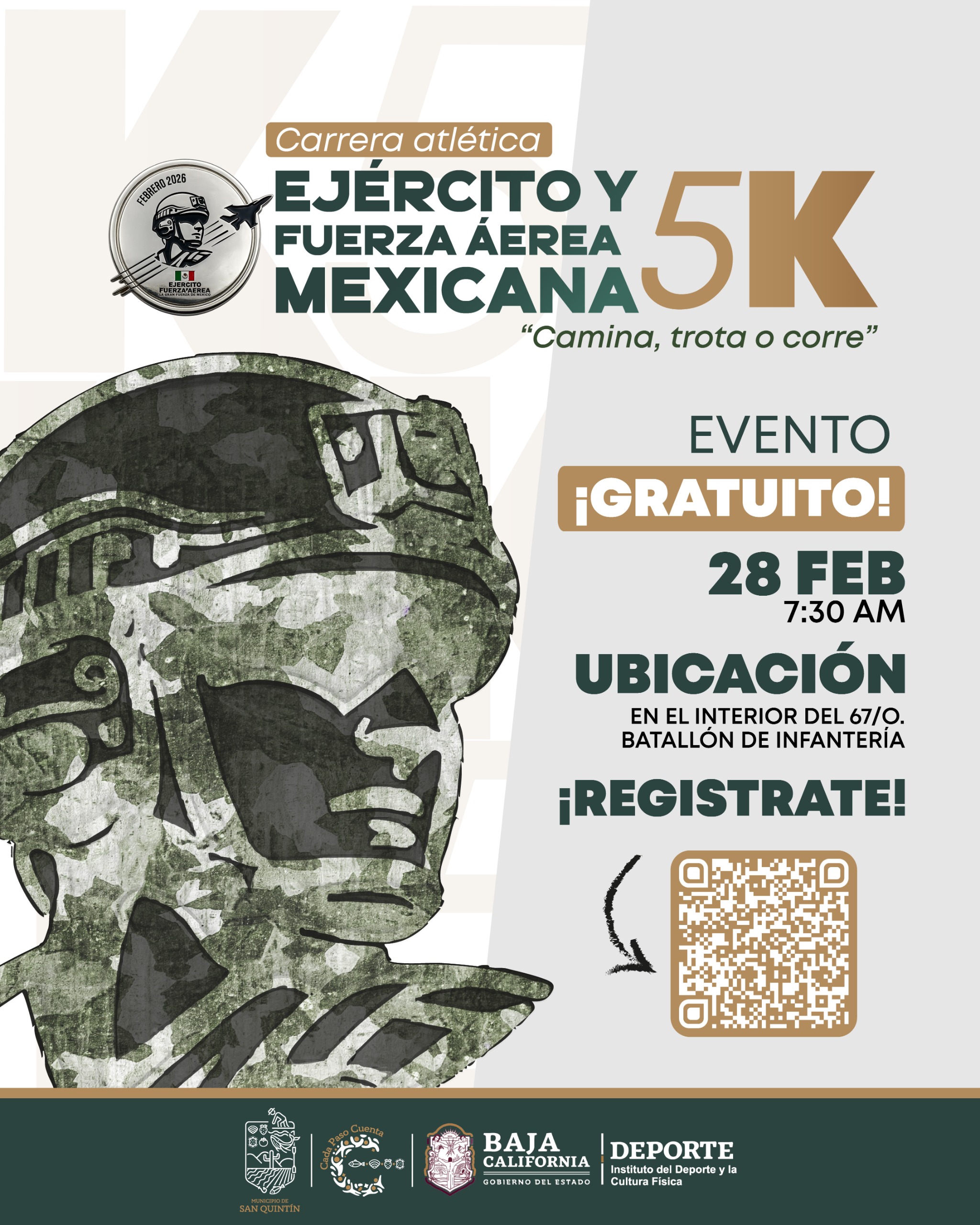 Invitan a carrera 5K para honrar al Ejército y la Fuerza Aérea en San Quintín