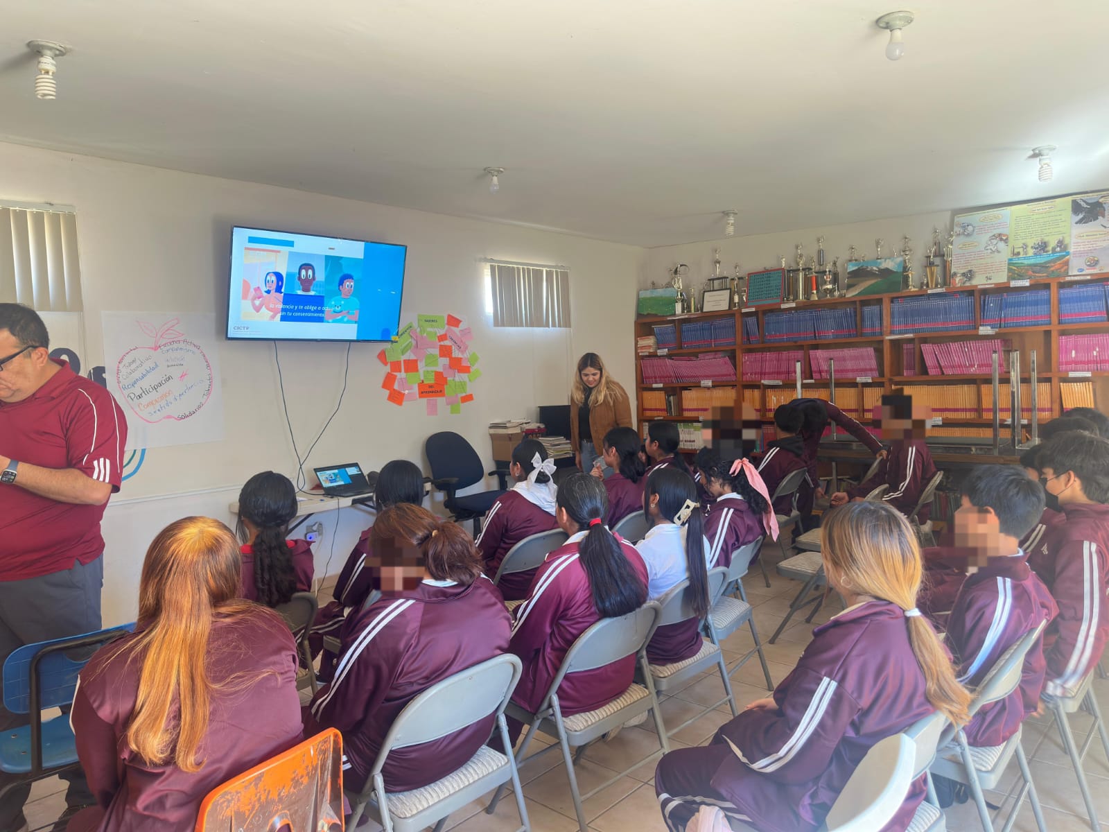 Promueven prevención contra la trata de personas entre estudiantes de San Quintín
