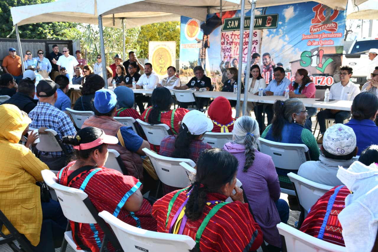 Conmemoran lucha histórica de jornaleros en San Quintín con presencia de la Fiscalía Estatal