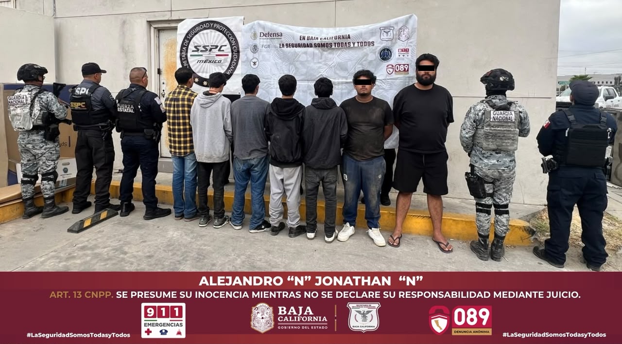 Rescatan a persona privada de la libertad y detienen a siete presuntos implicados en Tijuana