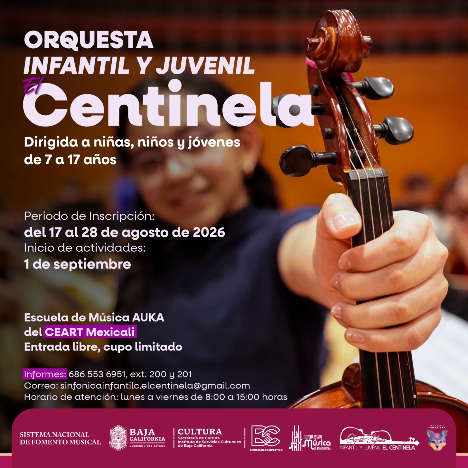 Abren convocatoria para integrar la Red Estatal de Música 2026 en Baja California